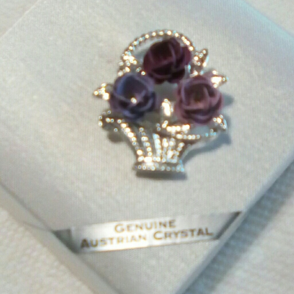 Genuine Austrian crystal brooch